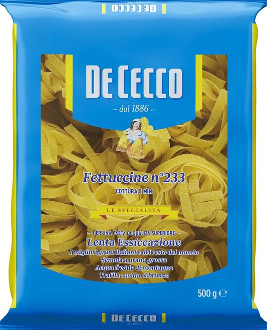 Fettuccine pasta De Cecco