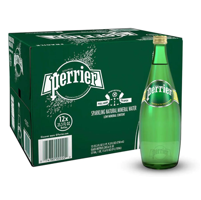 Perrier sparkling natural Mineral water 750 ml